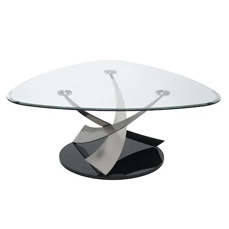 Contemporary Freeform Pedestal Cocktail Table